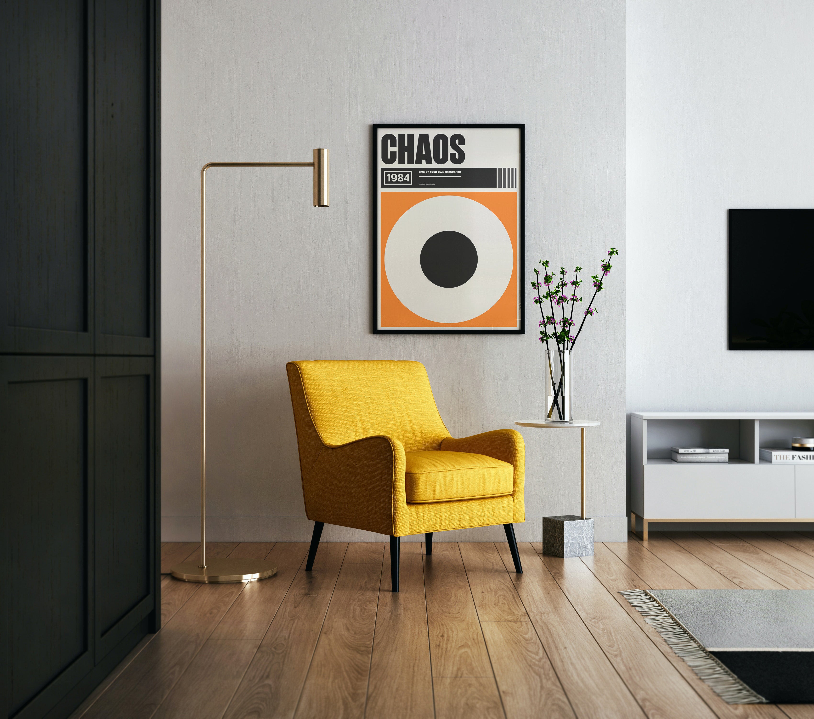 Retro Chaos Poster - 80s Inspired Minimalist Art Print - Semi-Glossy & Sustainable