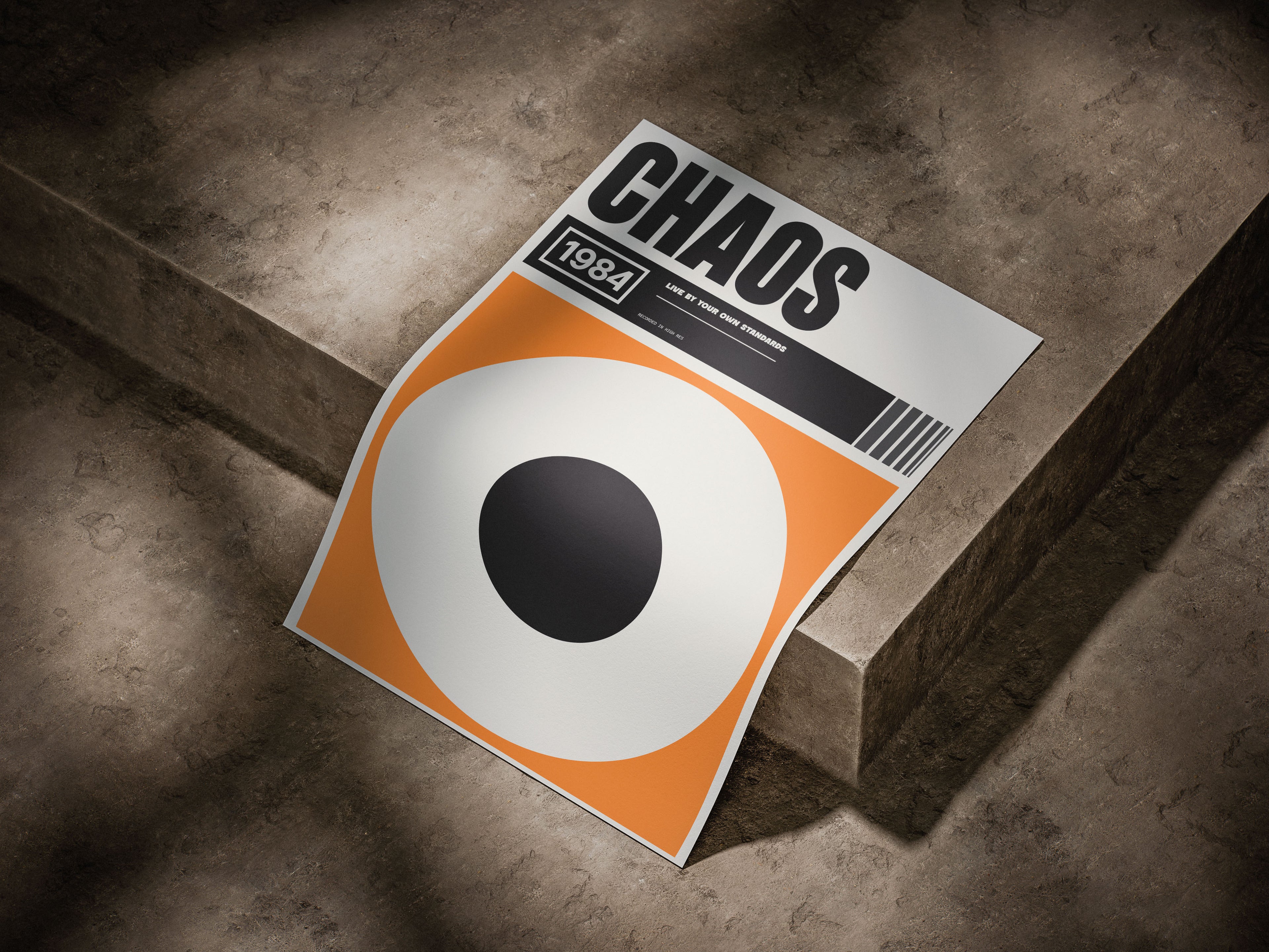 Retro Chaos Poster - 80s Inspired Minimalist Art Print - Semi-Glossy & Sustainable