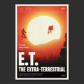 E.T. The Extra-Terrestrial Inspired Poster | Iconic Sunset Bike Scene Art Print