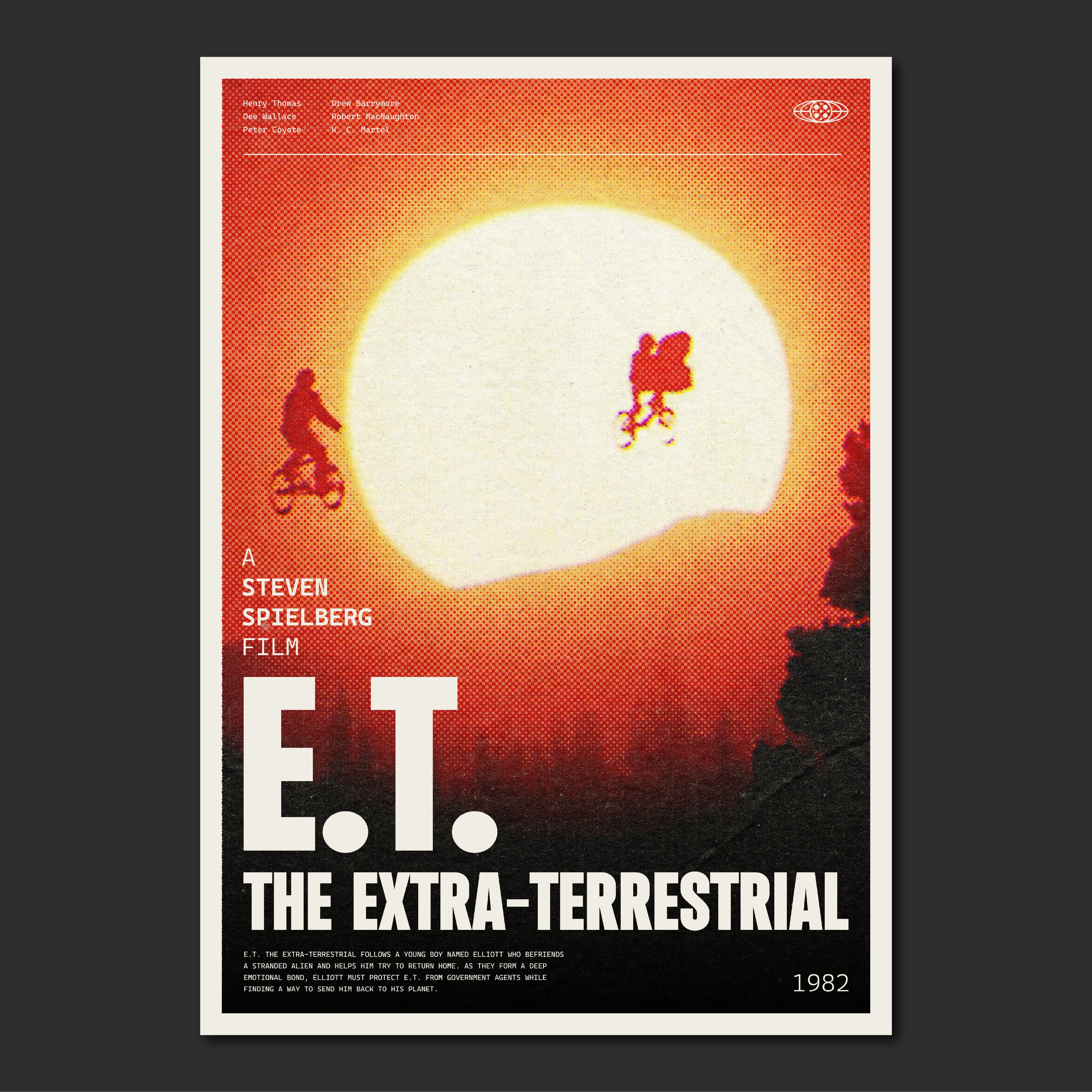 E.T. The Extra-Terrestrial Inspired Poster | Iconic Sunset Bike Scene Art Print