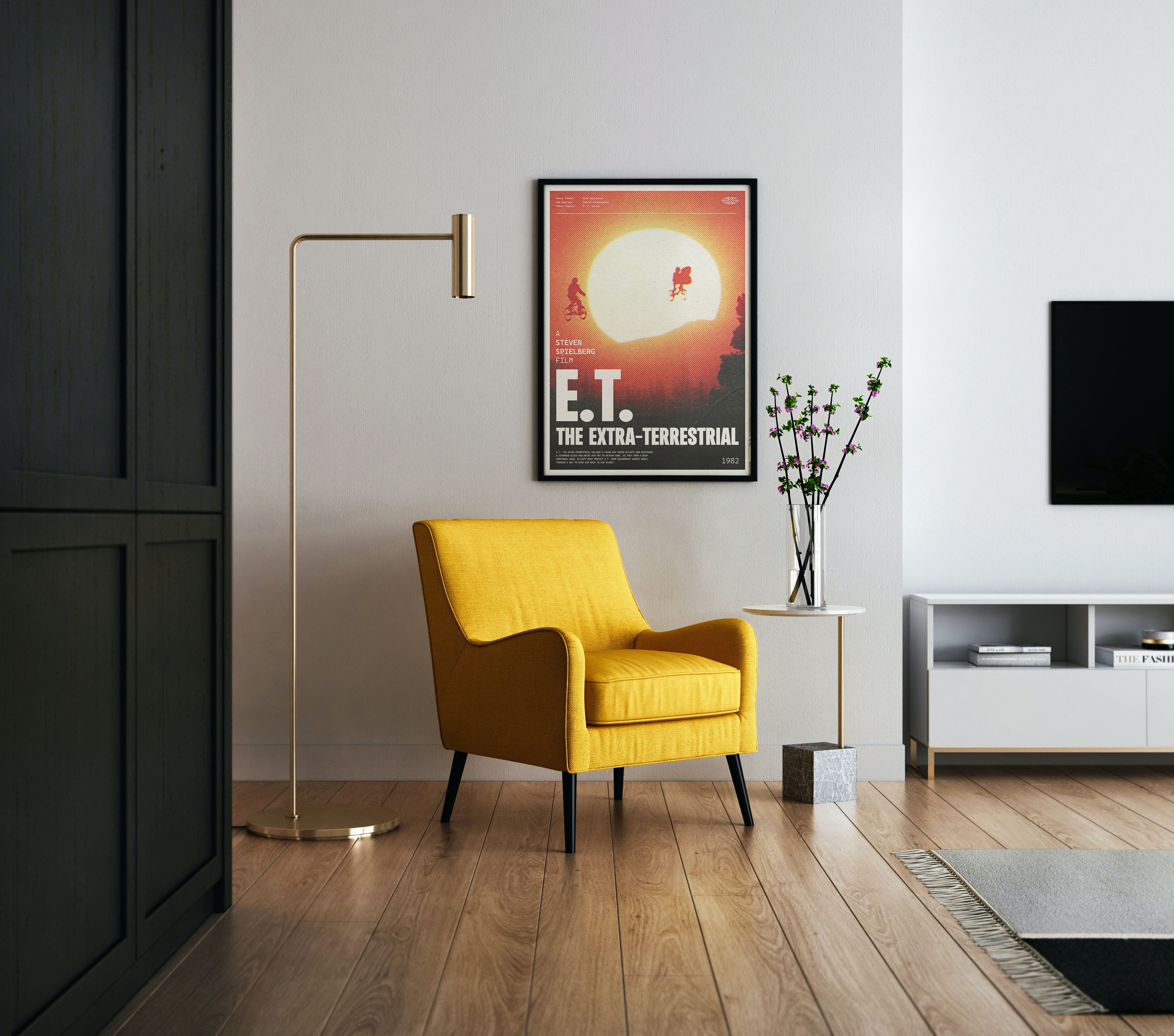 E.T. The Extra-Terrestrial Inspired Poster | Iconic Sunset Bike Scene Art Print