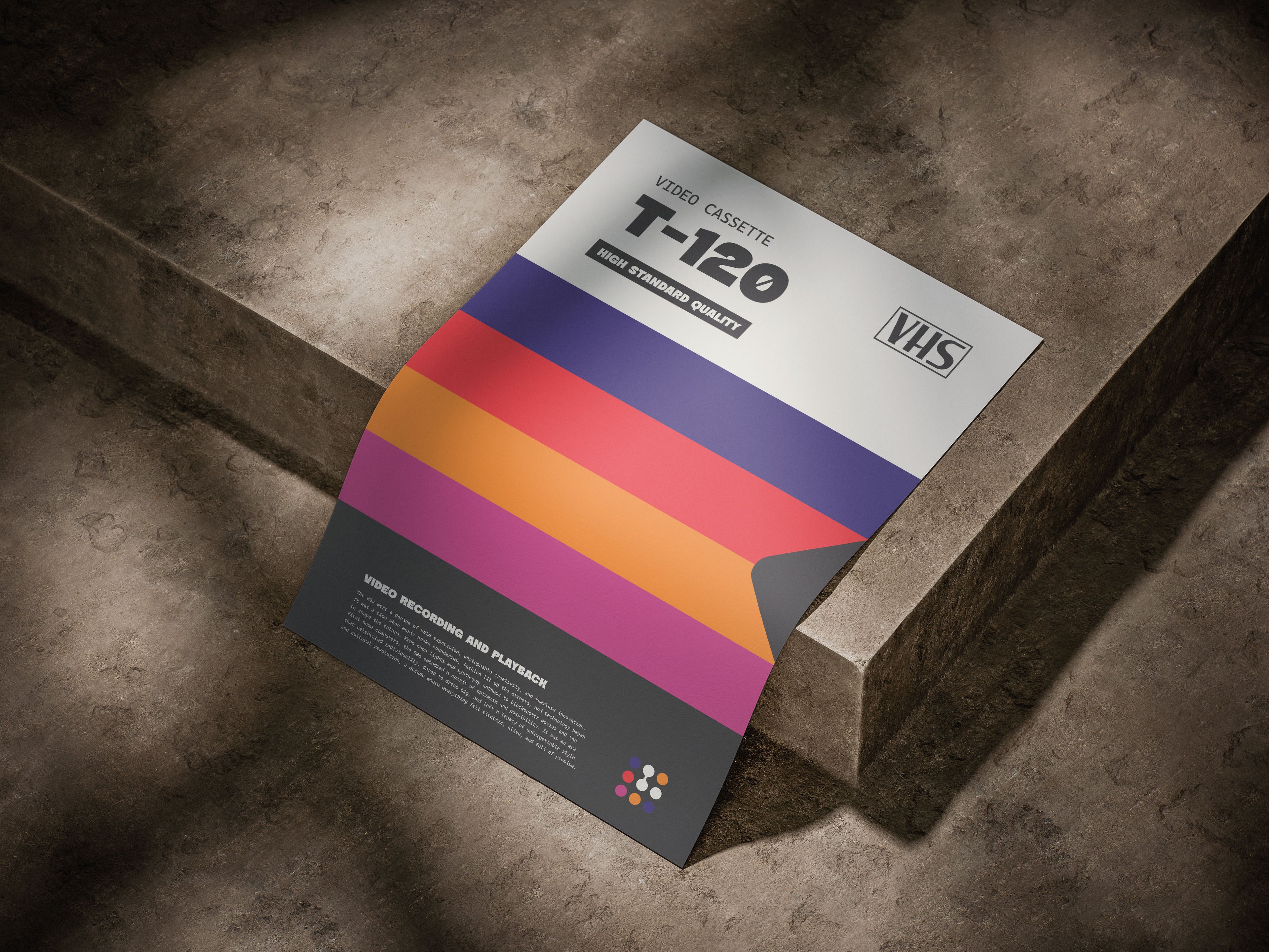 Retro VHS Tape Graphic Print Poster - Vintage 80's Art in 29 Sizes